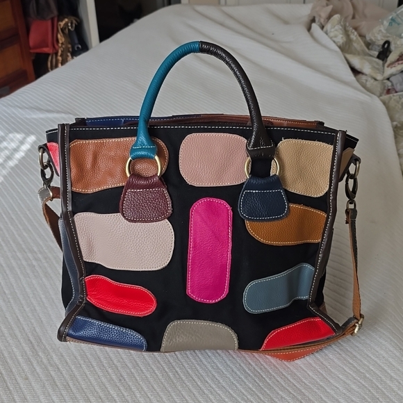 Geometric Leather Bag - Picture 2 of 9